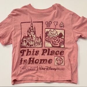 Disney Pink Tee with Snacks and Castle